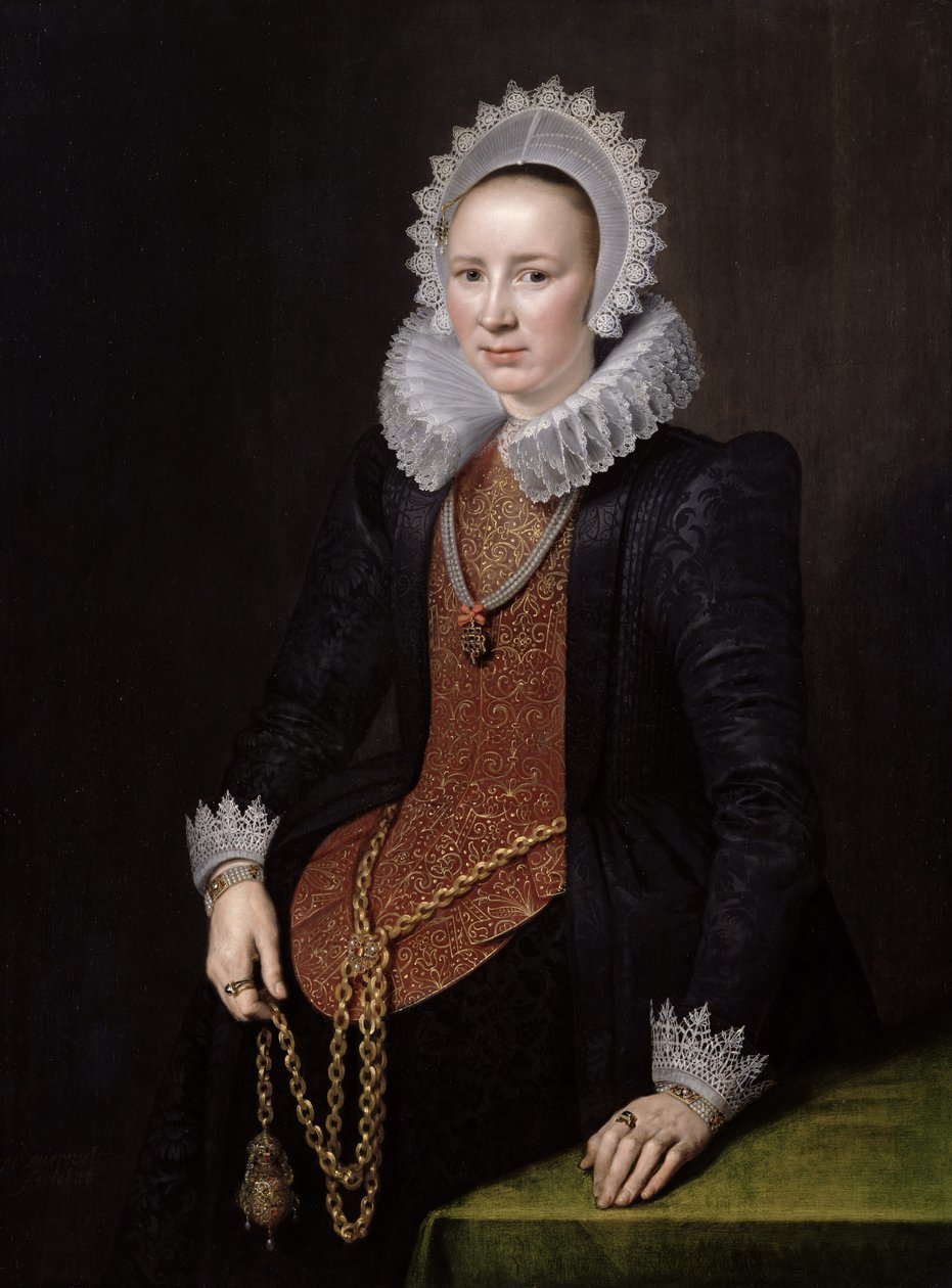 Larawan ng isang Babae na may edad na 29, 1615 finn tekijältä Michiel Jansz van Miereveld