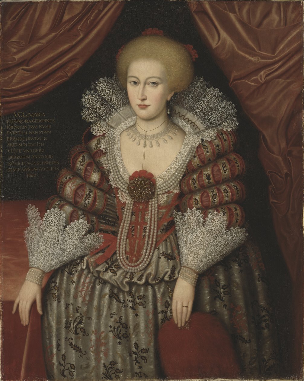 Kuningatar Maria Eleanor, 1619 tekijältä Michiel Jansz. van after Mierevelt