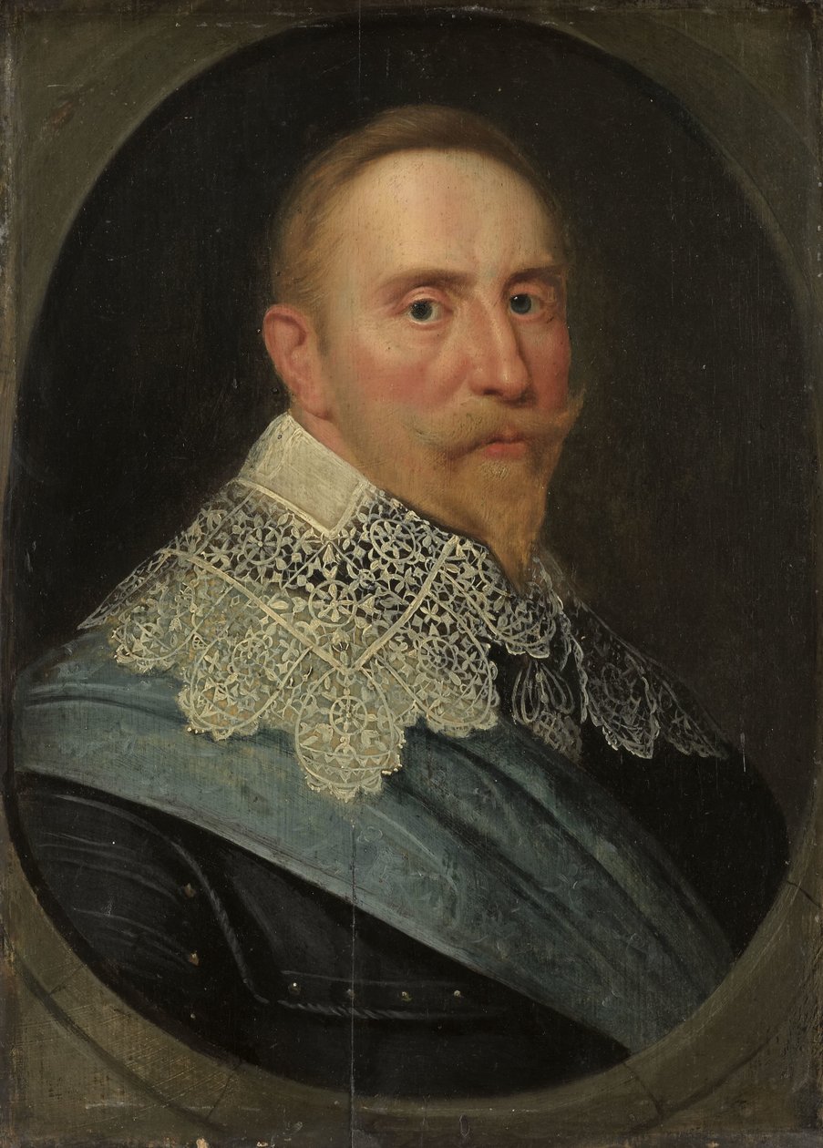 Kustaa II Adolfin (1594-1632), Ruotsin kuninkaan muotokuva tekijältä Michiel Jansz van Mierevelt (copy after)