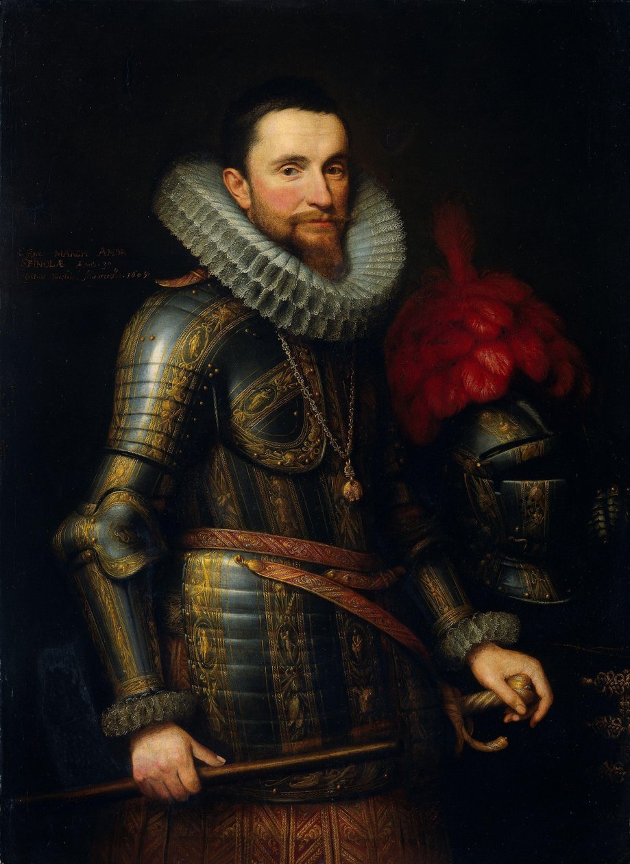 Ambrogio Spinolan muotokuva Ambrogio Spinolan (1569-1630) muotokuva tekijältä Michiel Jansz van Mierevelt (signed by artist)
