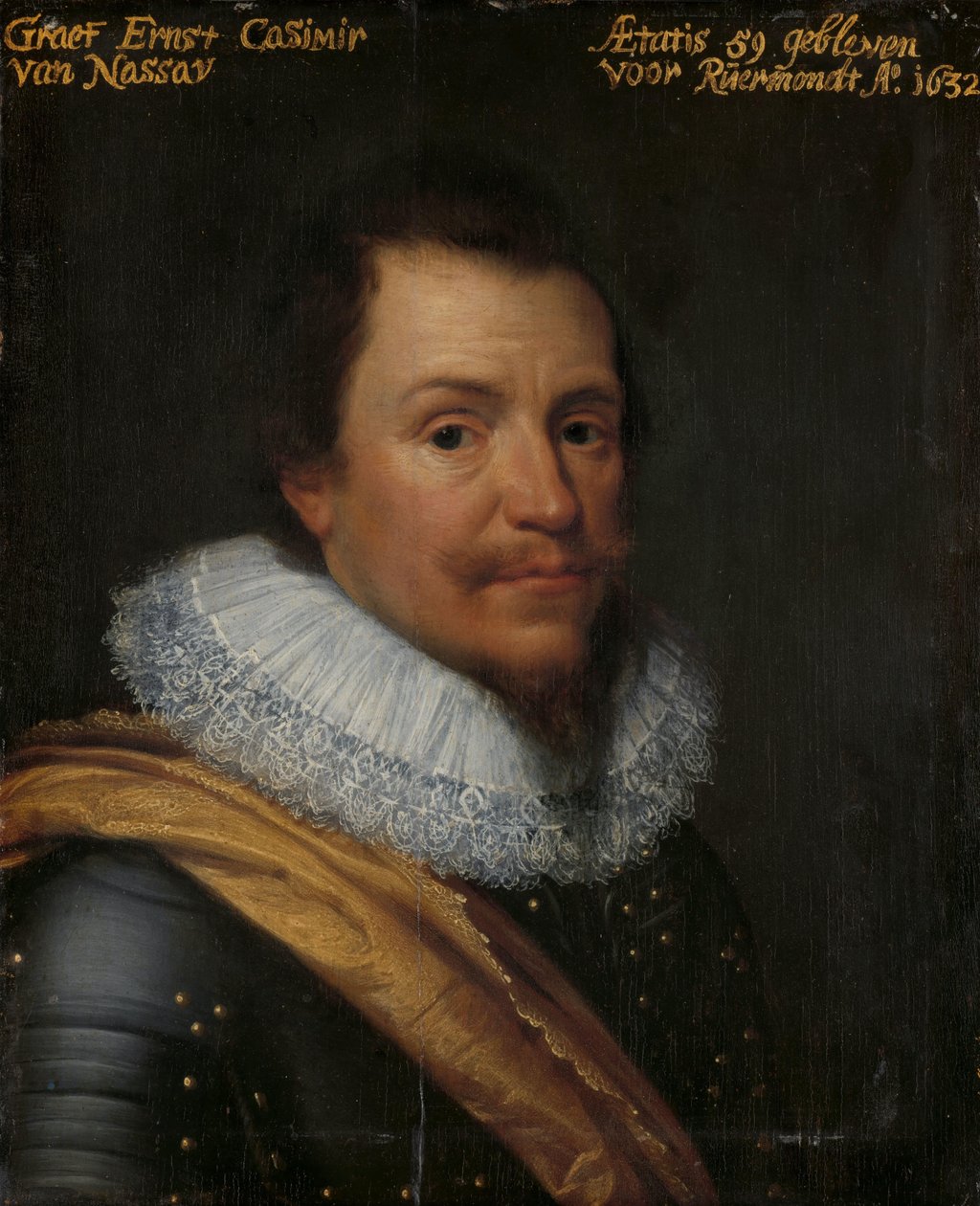 Nassau-Dietzin kreivin Ernst Casimir I:n muotokuva tekijältä Michiel Jansz van Mierevelt (workshop of)