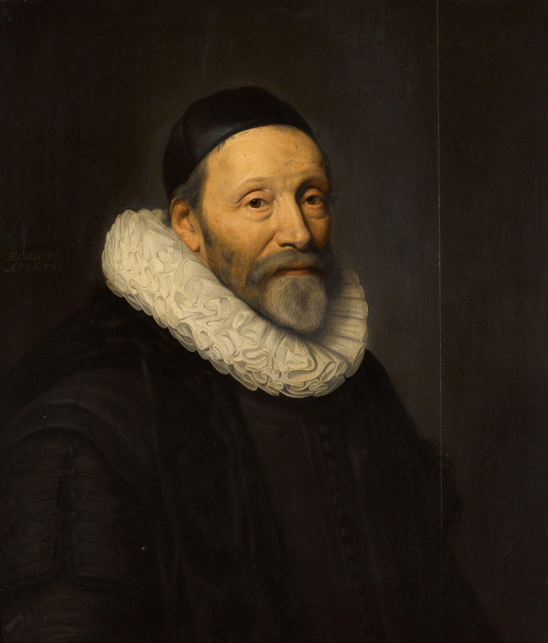 Johannes Wtenbogaertin (1557-1644) muotokuva tekijältä Michiel Jansz van Mierevelt (workshop of)