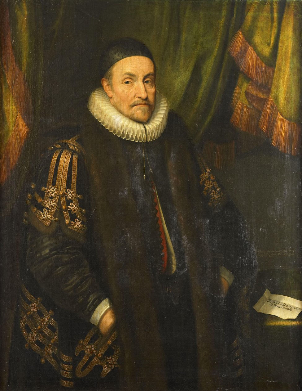 Muotokuva Willem I:stä (1533-84), Orangen prinssistä, jota kutsuttiin William Hiljaiseksi tekijältä Michiel Jansz van Mierevelt (workshop of)