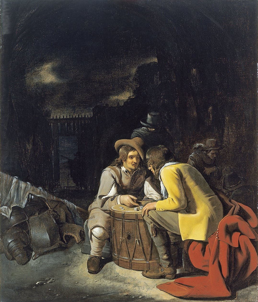 Sotilaat pelaamassa Dicea tekijältä Michiel Sweerts