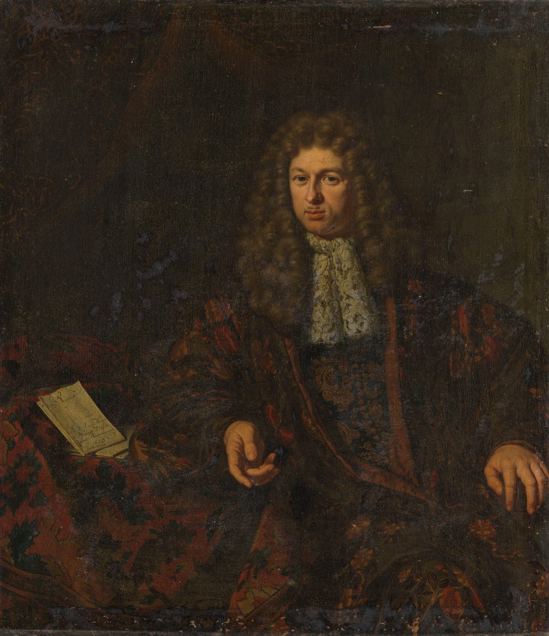 Nicolaes Witsenin (1641-1717) muotokuva tekijältä Michiel van Musscher (signed by artist)