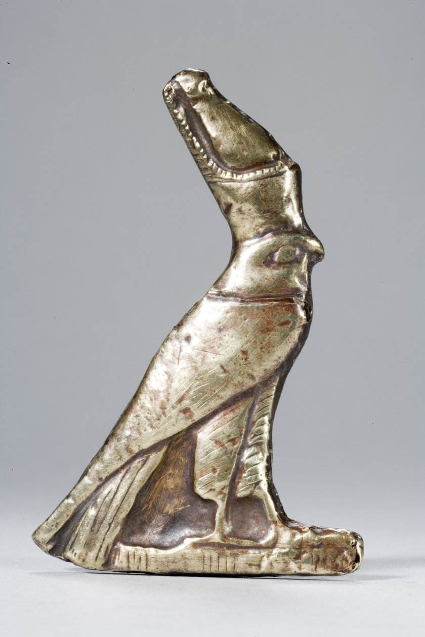 Amuletti haukan muodossa (sähkö) tekijältä Middle Kingdom Egyptian