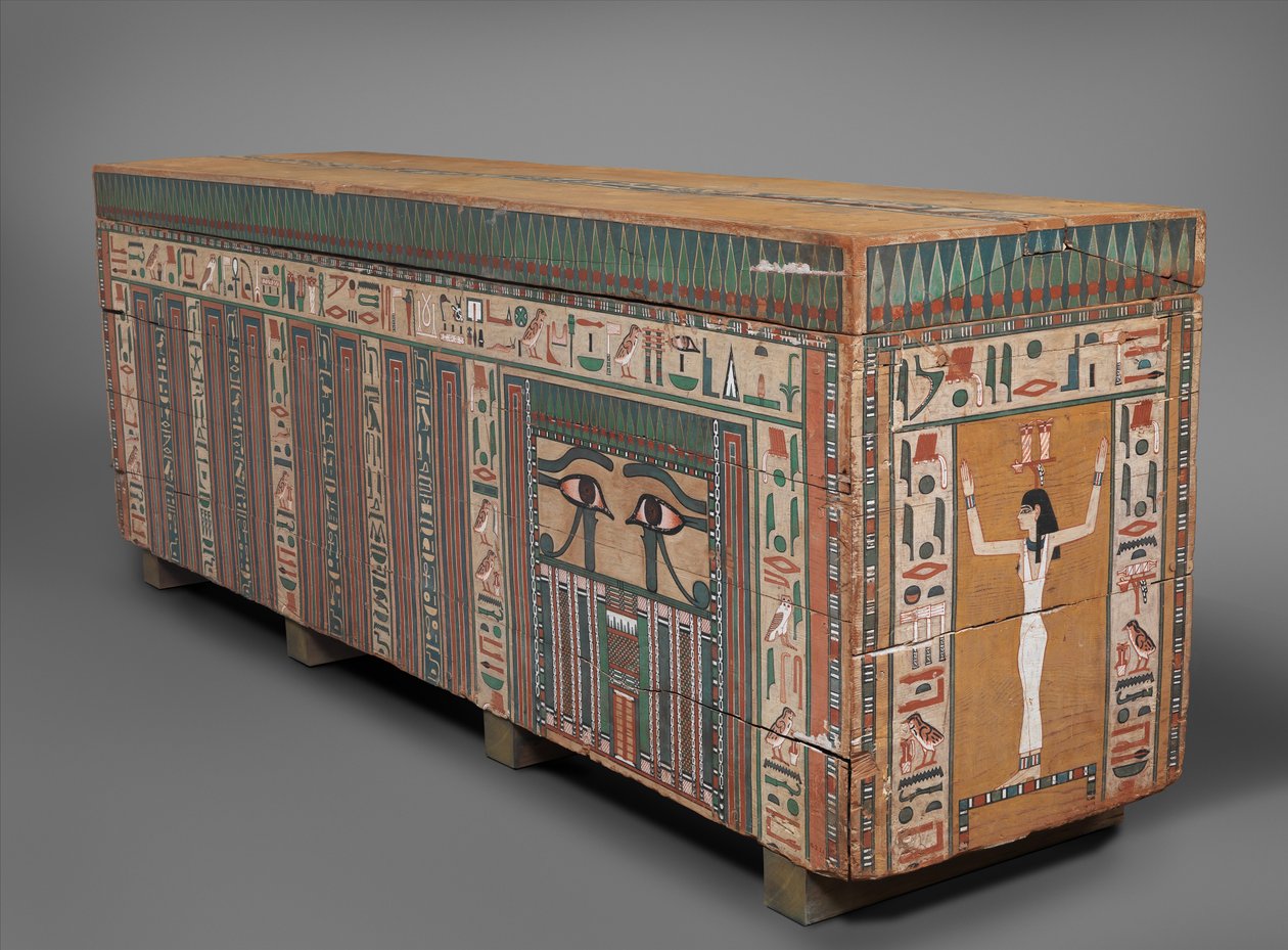 Nakhtkhnumin arkku, noin 1802-1640 eKr. (puu, maali) tekijältä Middle Kingdom Egyptian