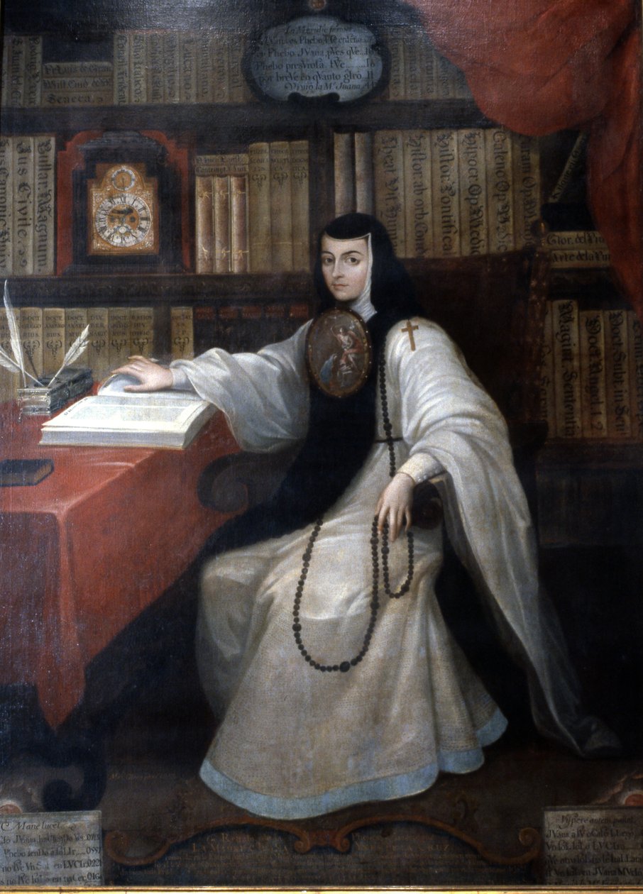 Sor Juana Ines de la Cruzin muotokuva, 1750 tekijältä Miguel Cabrera