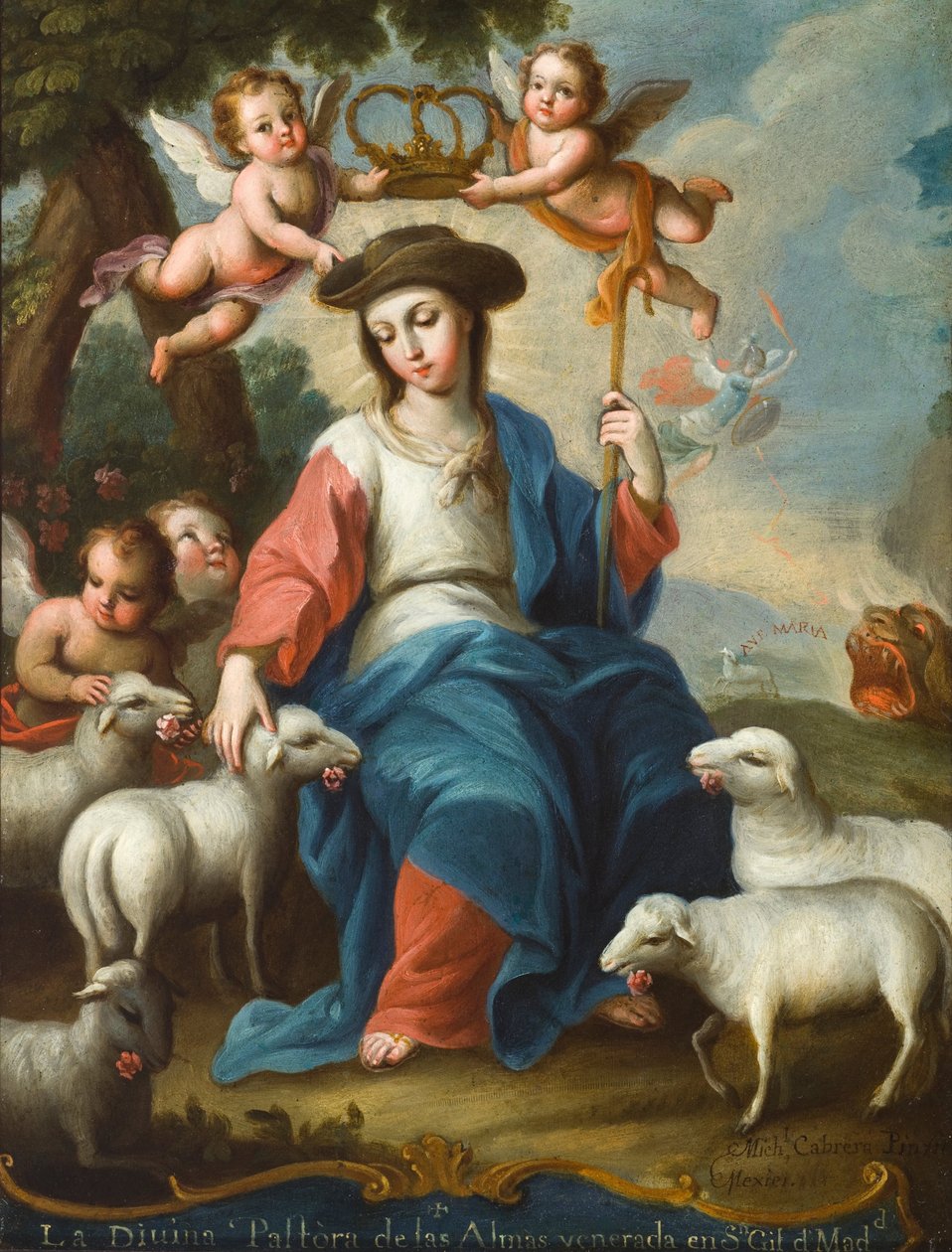 Jumalallinen paimen (La divina pastora) tekijältä Miguel Cabrera