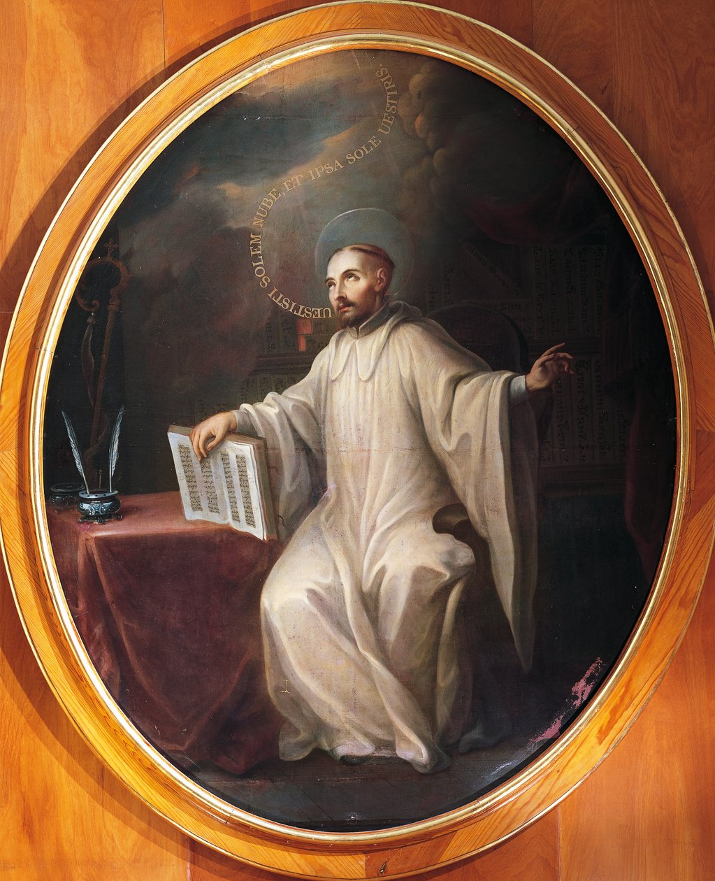 Pyhä Bernard Clairvaux, Miguel Cabrera (1695-1768) tekijältä Miguel (attr. to) Cabrera