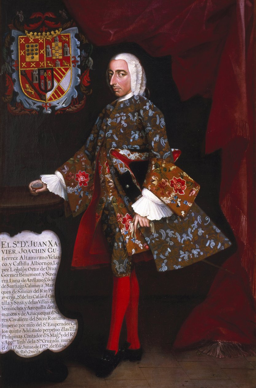 Don Juan Xavier Joachín Gutiérrez Altamirano Velasco Don Juan Xavier Joachín Gutiérrez Altamirano Velasco tekijältä Miguel Cabrera