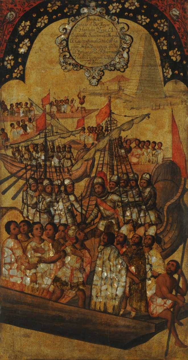 La Conquista de México. Tabla XXIII tekijältä Miguel Gonzales