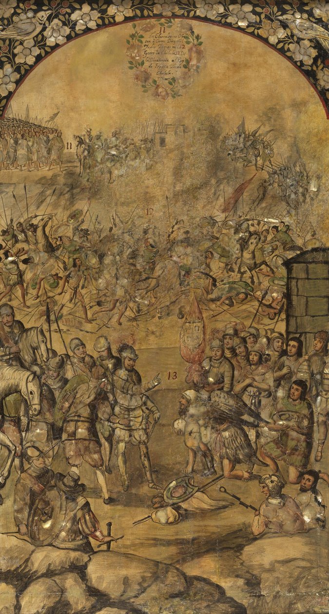 Hernan Cortes par Gonzalezin, Miguelin ja Juanin Meksikon valloitus (aktiivinen 1600-luvun loppu). tekijältä Miguel and Juan Gonzalez