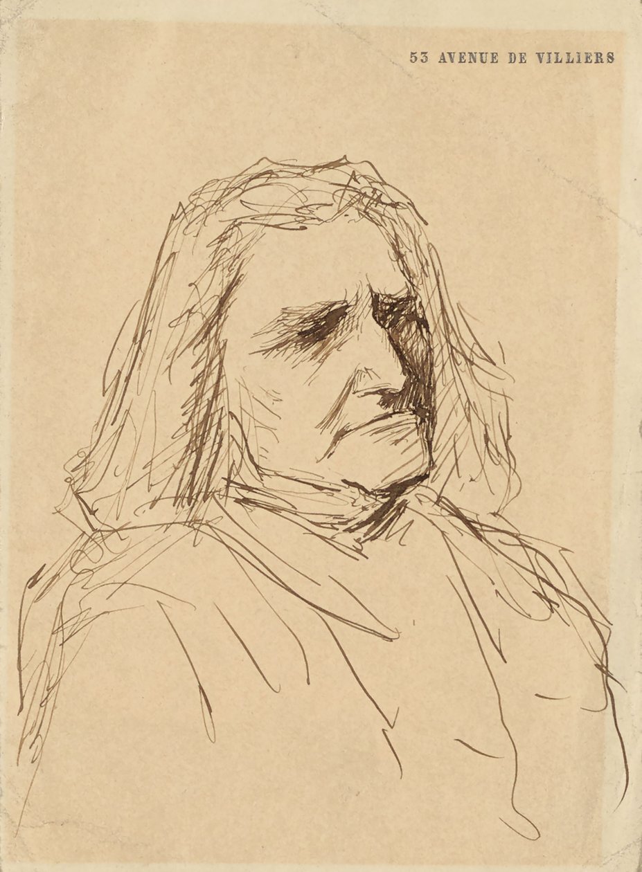Franz Lisztin muotokuva 1811-1886, 1880-luku. tekijältä Mihály Munkácsy