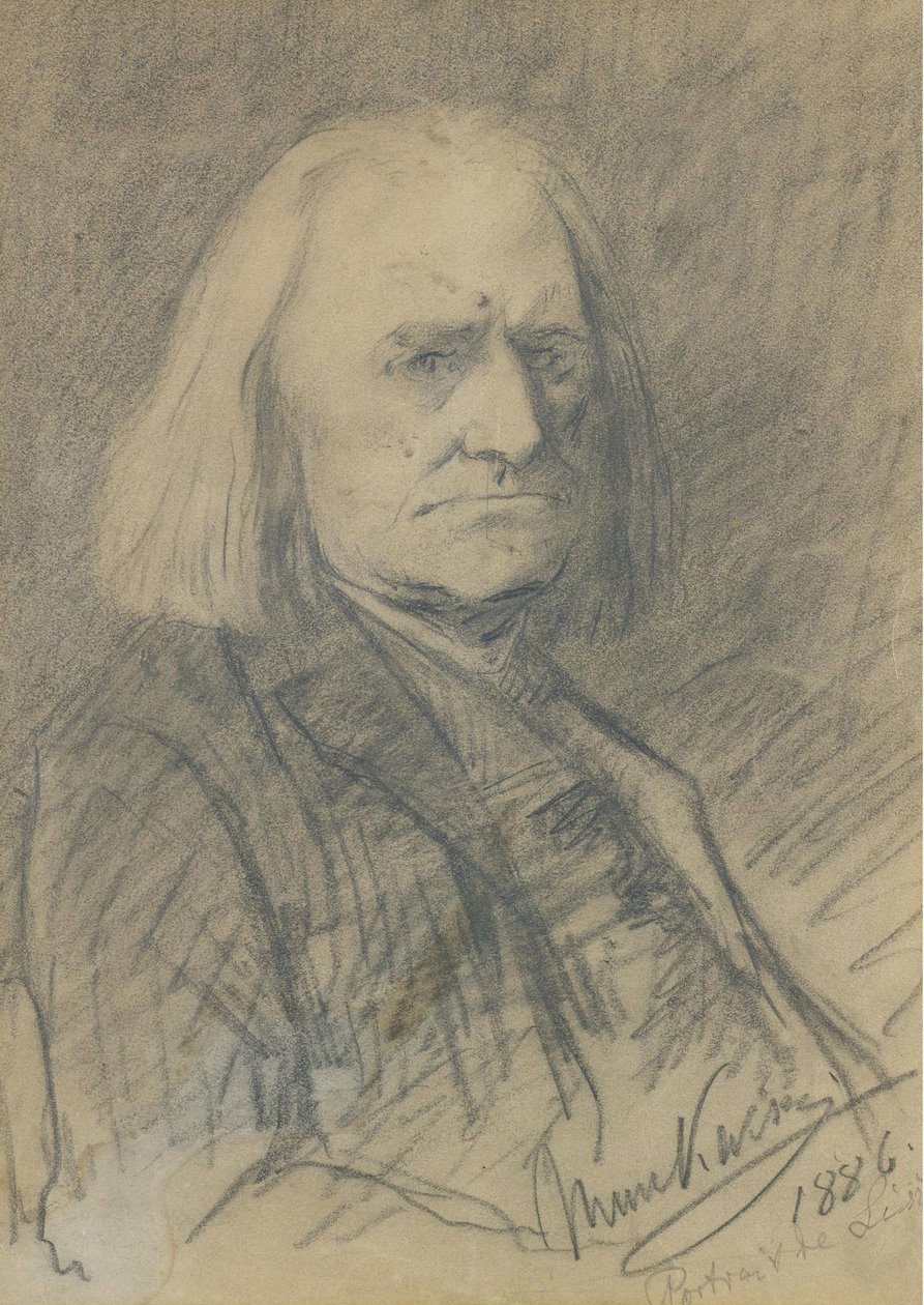 Franz Lisztin muotokuva 1811-1886, 1886 tekijältä Mihály Munkácsy