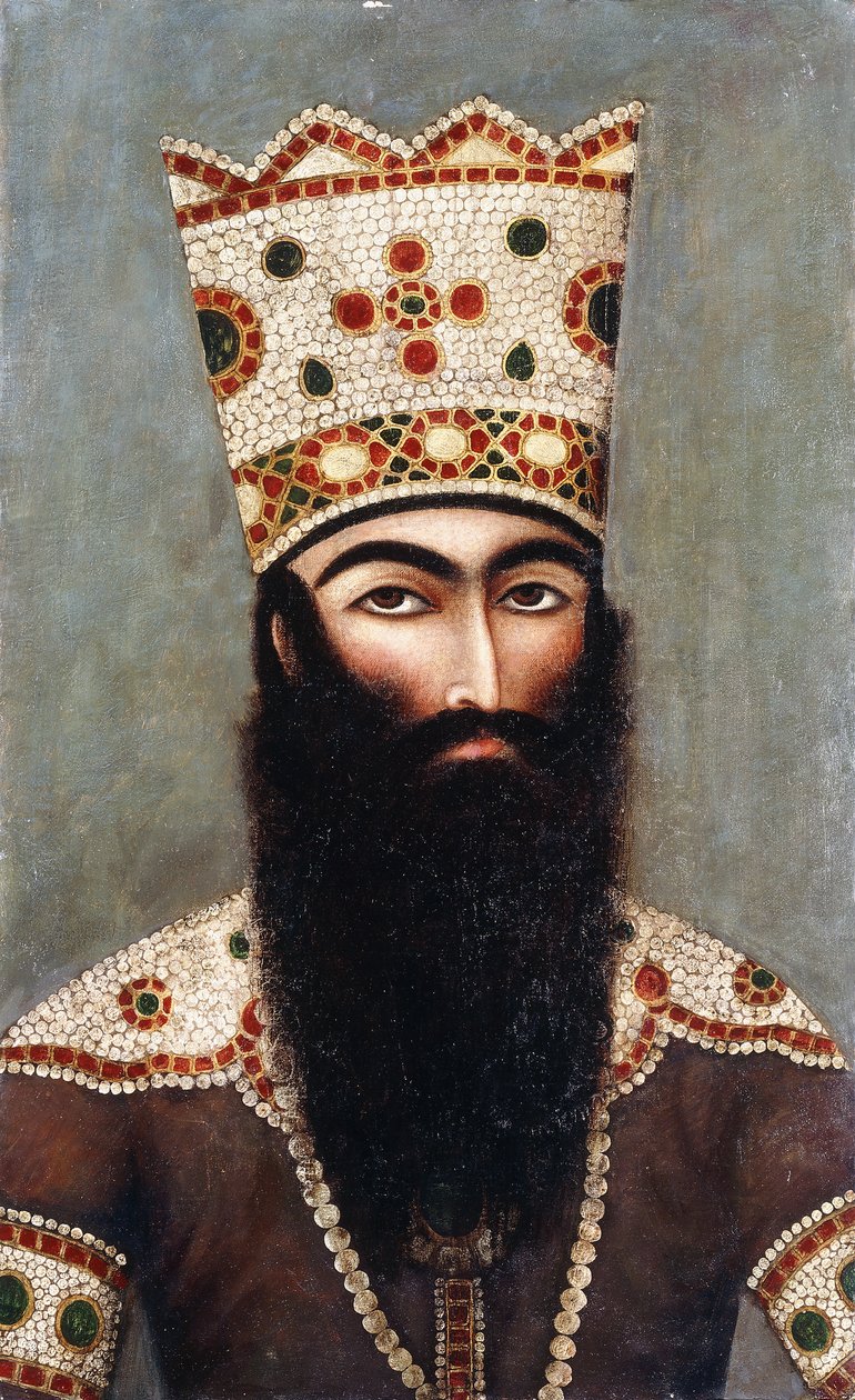 Qajar Royal Portrait; luultavasti Fath "Ali Shah tekijältä Mihr Ali