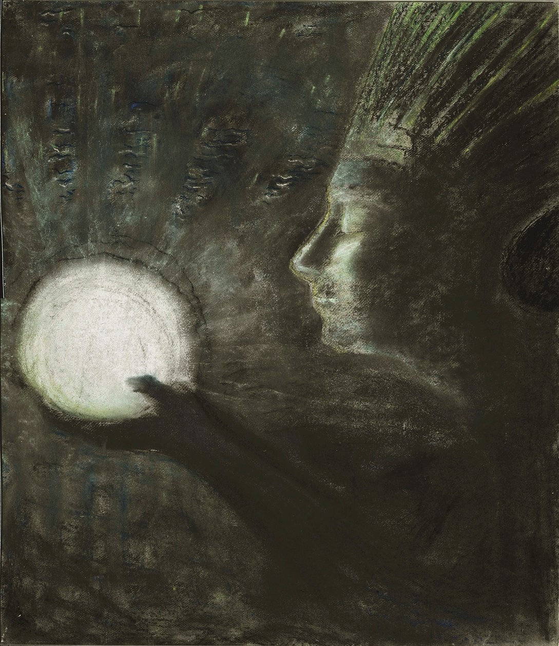 Ystävyys par Ciurlionis, Mikalojus Konstantinas (1875-1911). Pastelli paperille, koko: 73,4x63,5 tekijältä Mikalojus Konstantinas Čiurlionis