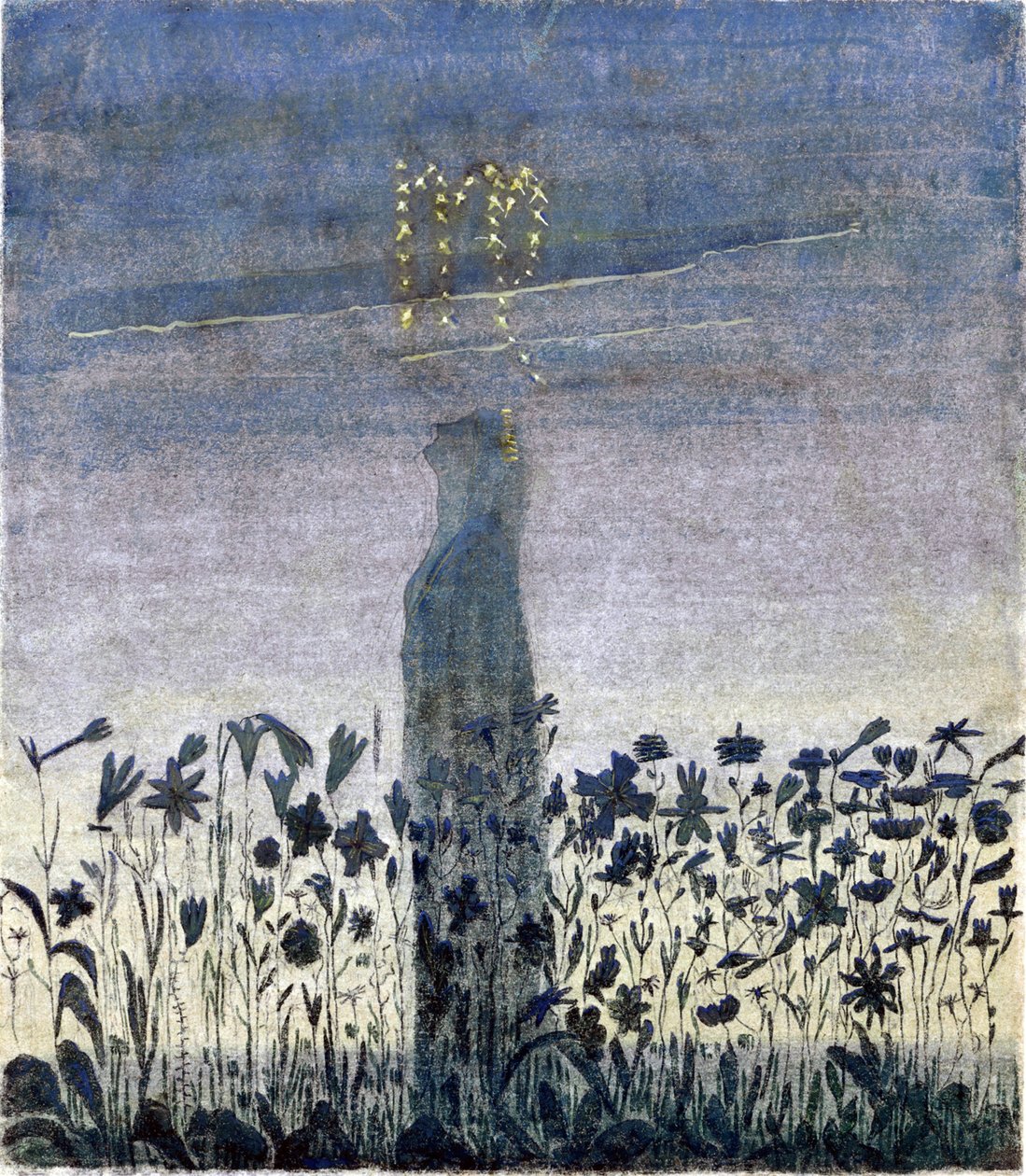 Neitsyen merkki ("Zodiac"-syklistä) par Ciurlionis, Mikalojus Konstantinas (1875-1911). Tempera paperille, koko: 35,6x31,3 tekijältä Mikalojus Konstantinas Čiurlionis