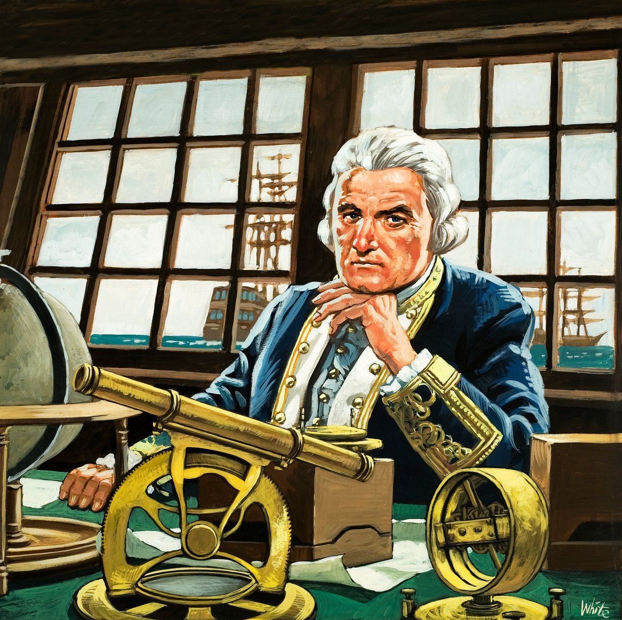 James Cook hytissään tekijältä Mike (20th century) White