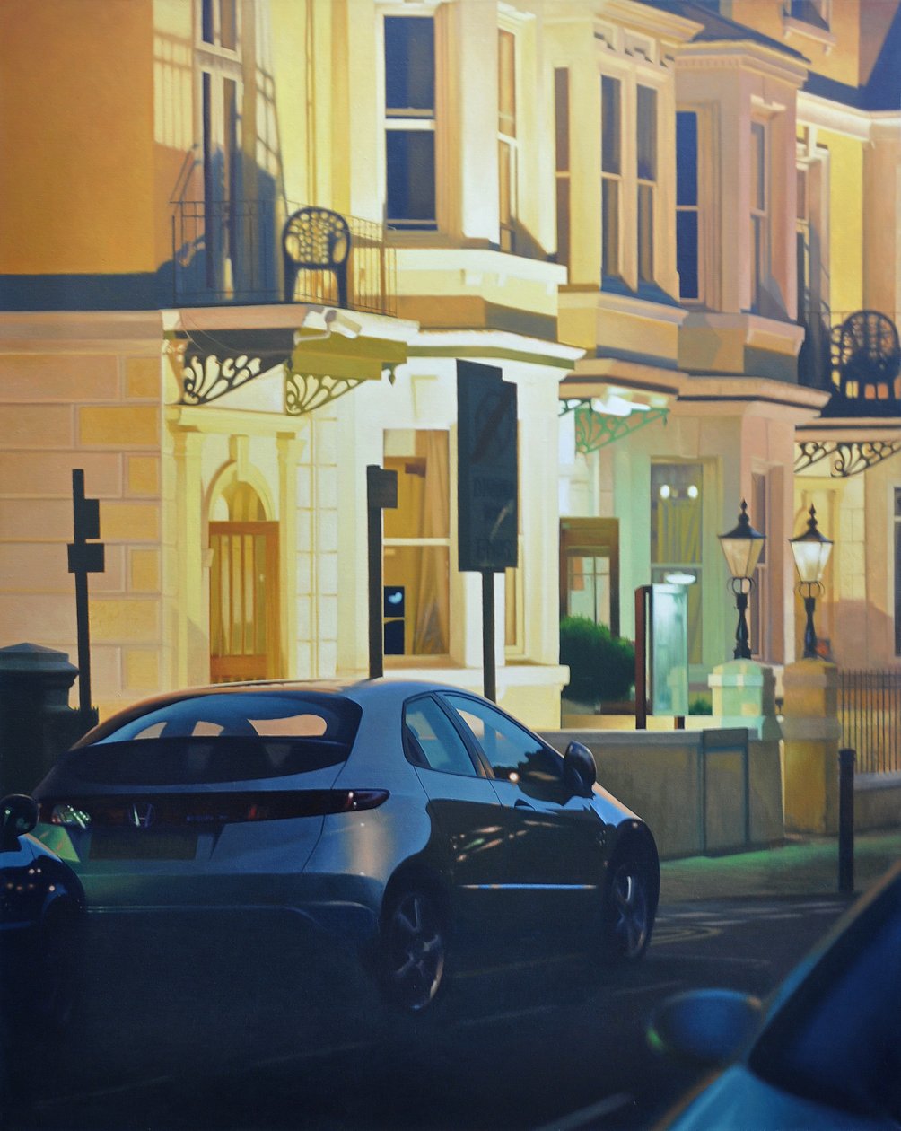 Meri hotellista ll, 2015 (öljy pellavalle) tekijältä Mike Briscoe