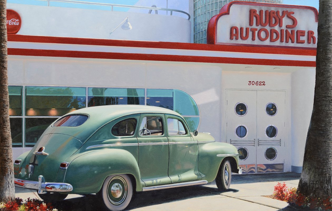 Länsirannikon ruokapaikka (öljy paneelille) tekijältä Mike Briscoe