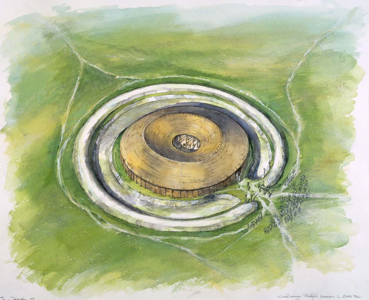 Woodhenge, 2400-luku eKr., 1990-2010 tekijältä Mike Seaforth