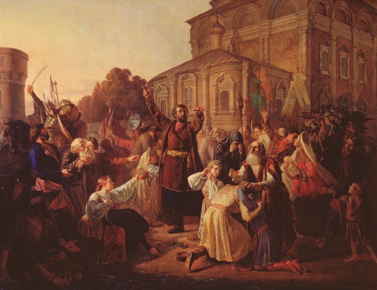 Mini (k. 1616) vetoaa novgorodilaiseen vuosina 1611, 1861 tekijältä Mikhail Ivanovich Peskov