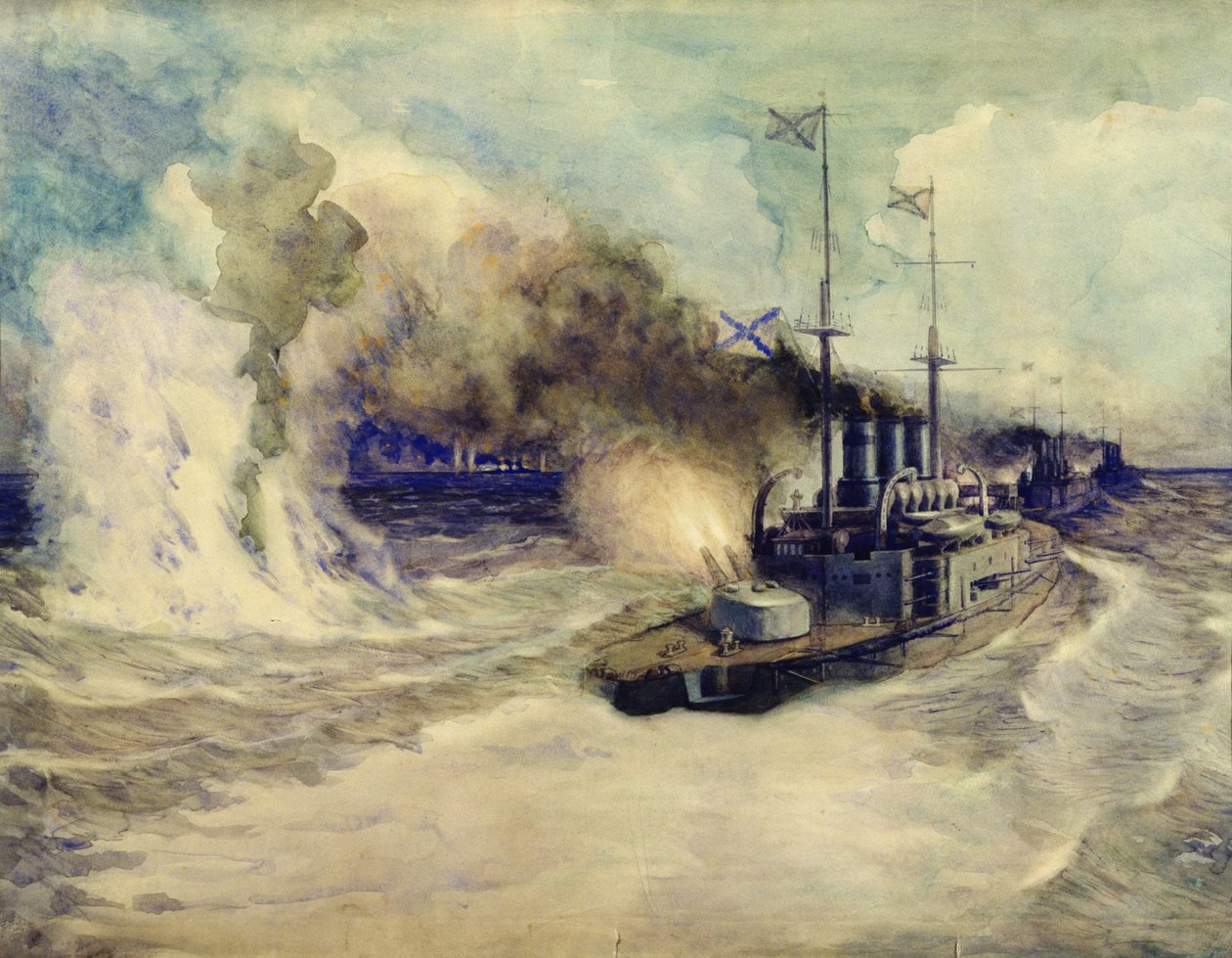 Taistelu Mustanmeren laivaston ja panssaroidun risteilijän Goebenin välillä 5. marraskuuta 1914 1940 tekijältä Mikhail Mikhailovich Semyonov