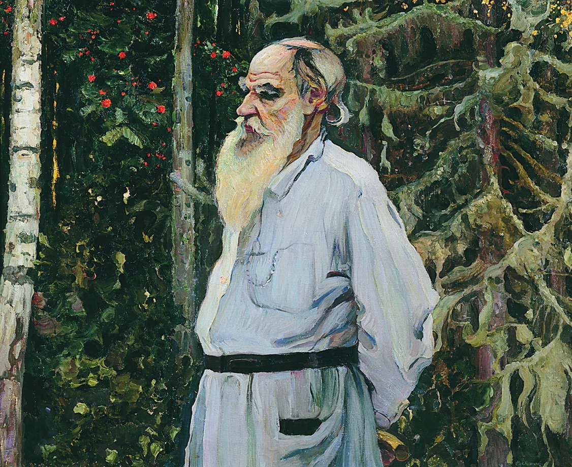 . . Leo Tolstoi 1828-1910 tekijältä Mikhail Vasilievich Nesterov