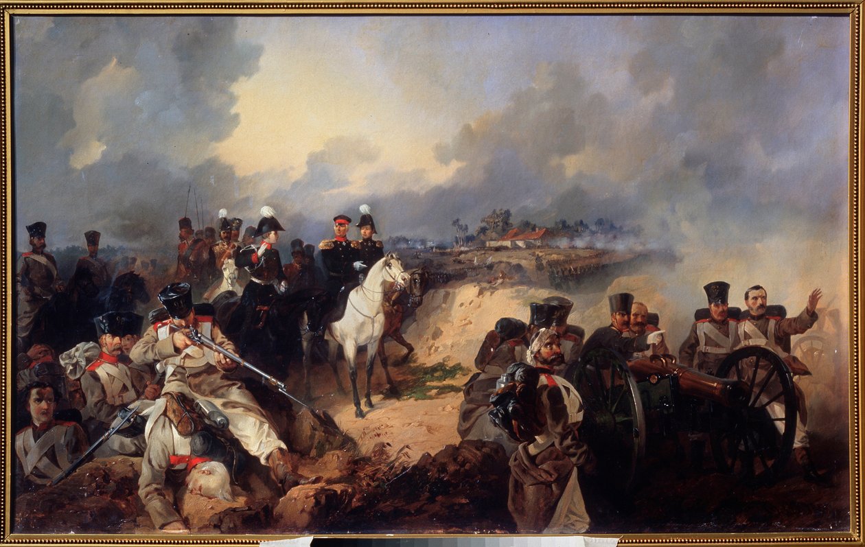 Montmirailin taistelu, 11. helmikuuta 1814 tekijältä Mikhail Osipovich Mikeshin