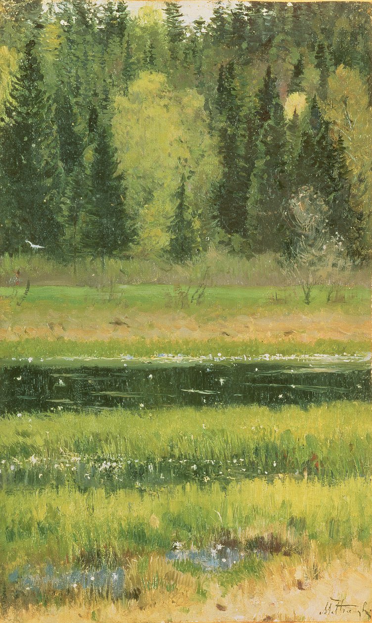 Maisema, 1890 tekijältä Mikhail Vasilievich Nesterov