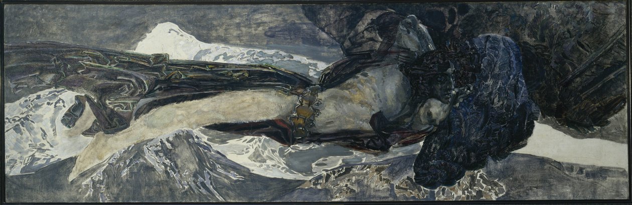 Lentävä demoni, 1899 tekijältä Mikhail Aleksandrovich Vrubel