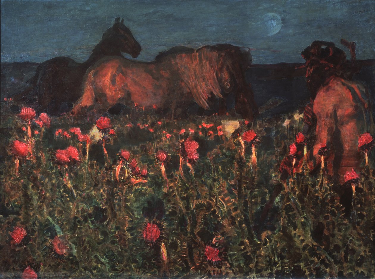 Yö tulee, 1900 tekijältä Mikhail Aleksandrovich Vrubel