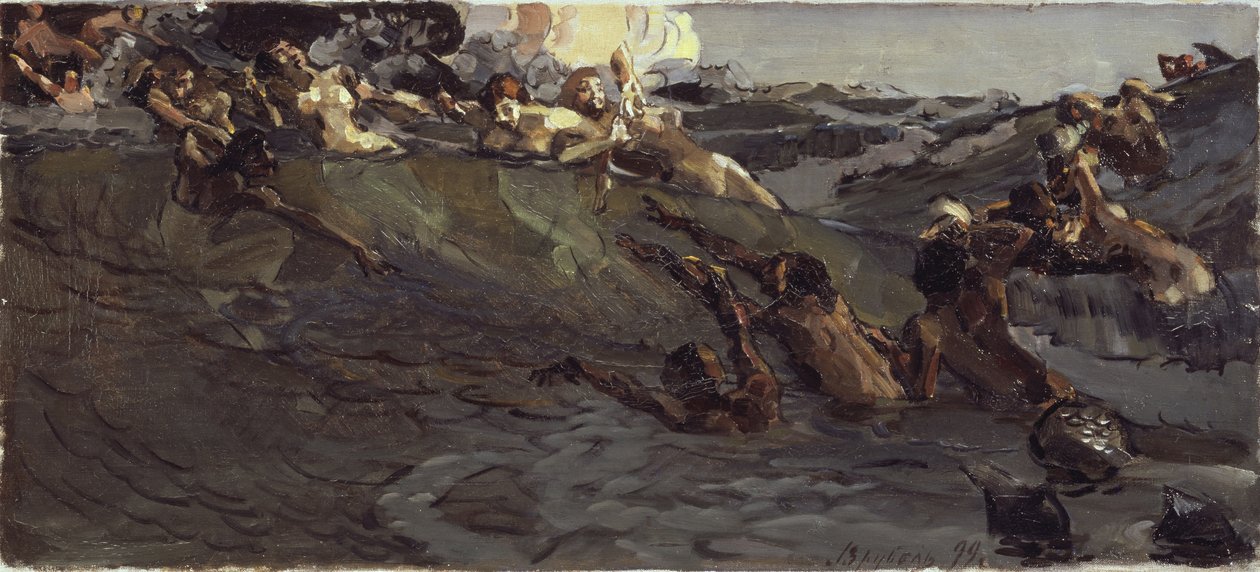 Soittaa naideja ja tritoneja, 1899 tekijältä Mikhail Aleksandrovich Vrubel