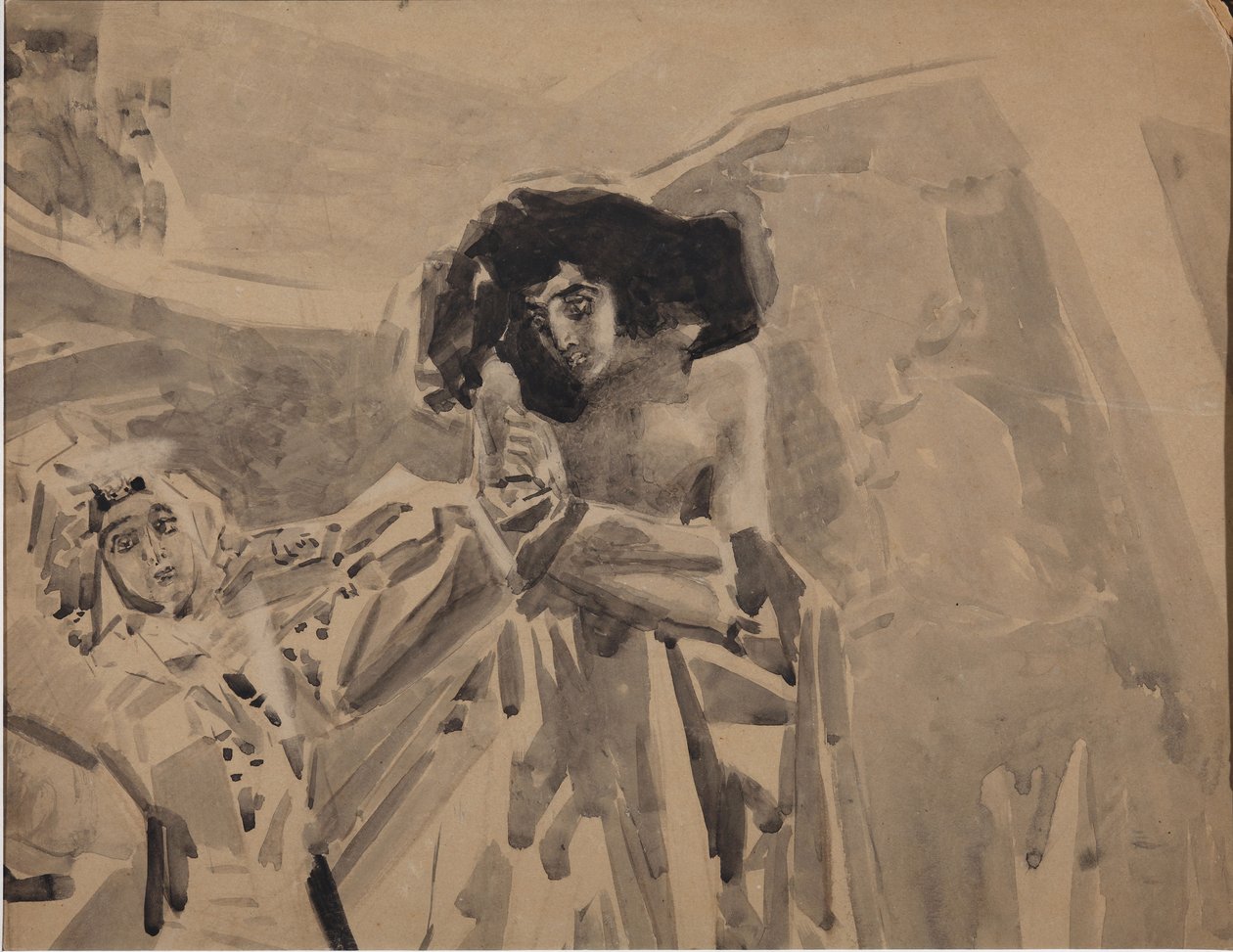 Tamaras tanssi. Kuvitus Mikhail Lermontovin runoon Demoni, 1890-1891 tekijältä Mikhail Aleksandrovich Vrubel