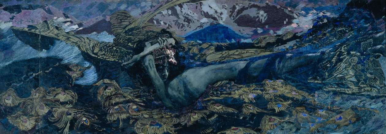 Demoni masentunut, 1902 tekijältä Mikhail Aleksandrovich Vrubel