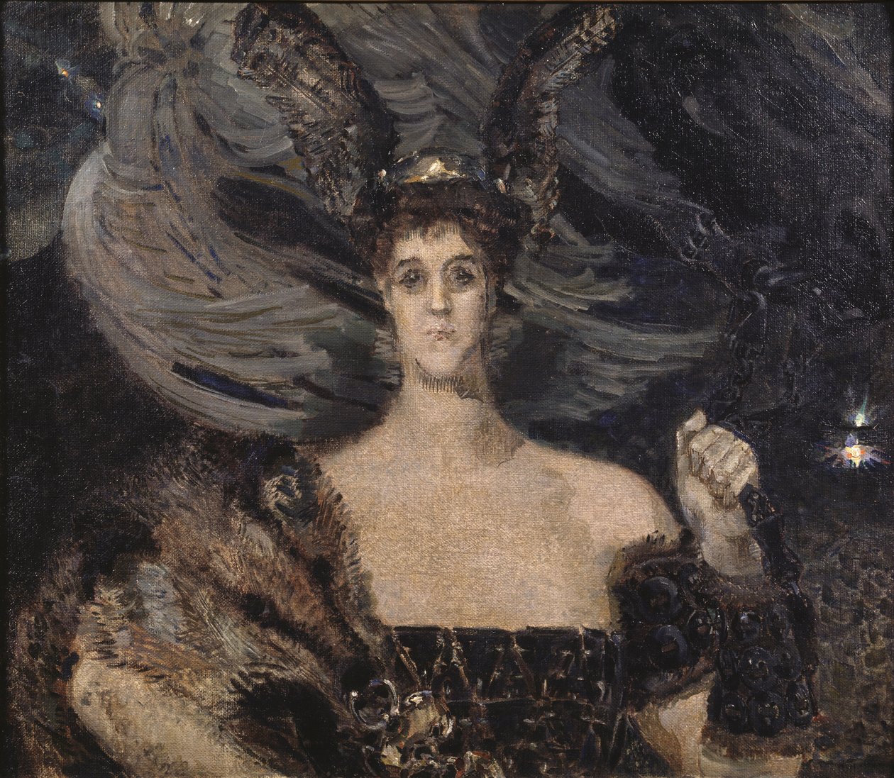 Valkyrie. Taiteilijan ja suojelijan kreivitär Maria Tenishevan muotokuva 1867-1928, 1899 tekijältä Mikhail Aleksandrovich Vrubel