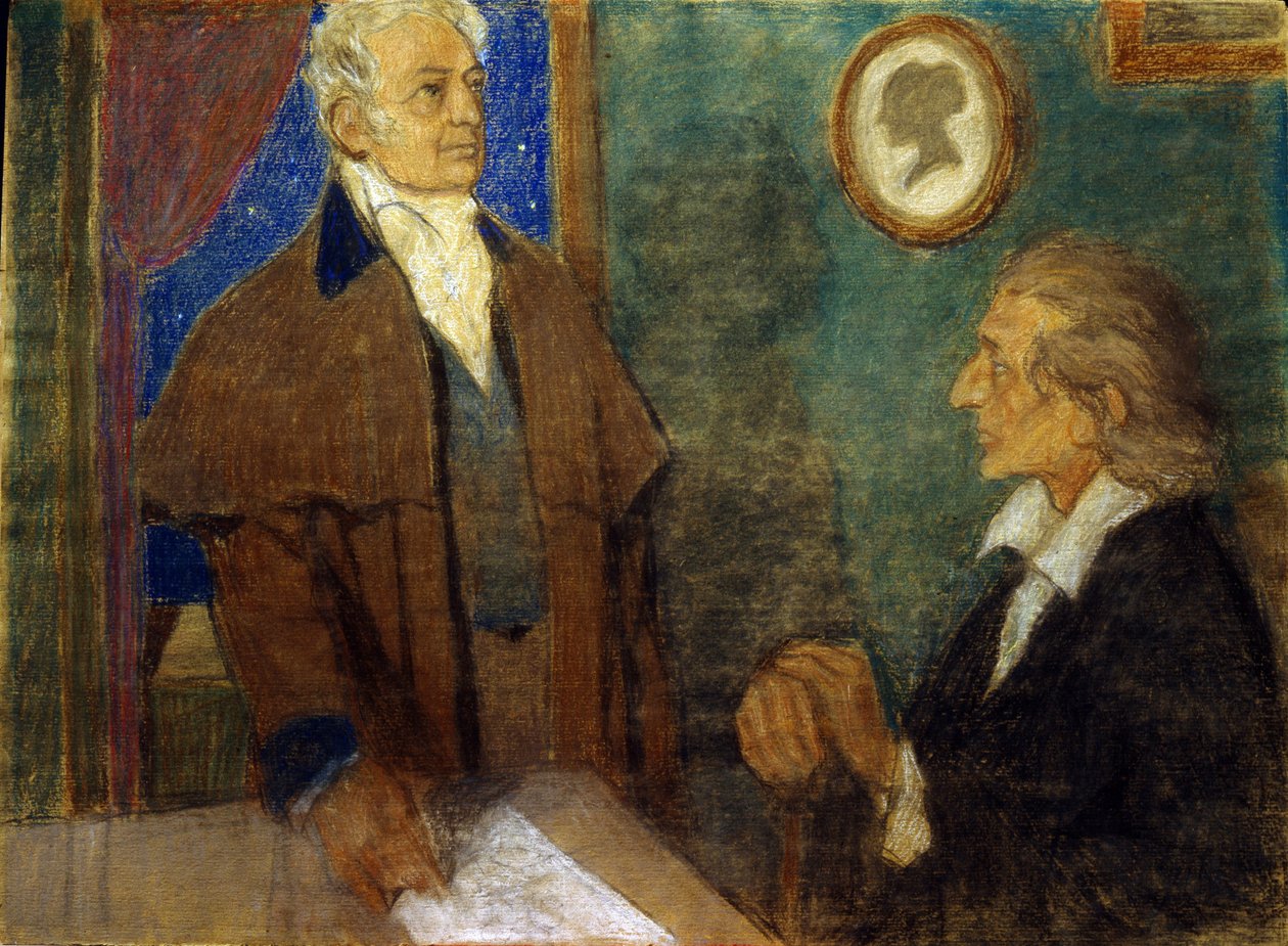 J. W. von Goethe ja F. Schiller Weimarissa) tekijältä Mikhail Dmitrievich Ezuchevsky