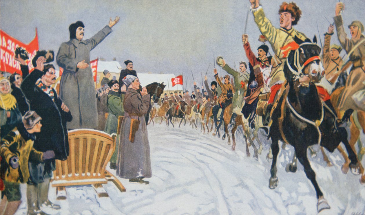 Stalin arvioi tasavallan ensimmäistä punaista ratsuväkiarmeijaa tekijältä Mikhail Ivanovich Avilov