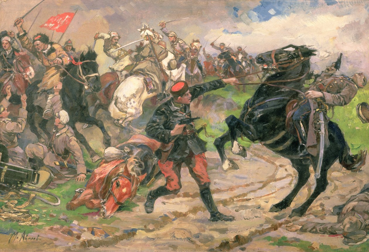 Punainen Dundich taistelussa tekijältä Mikhail Ivanovich Avilov