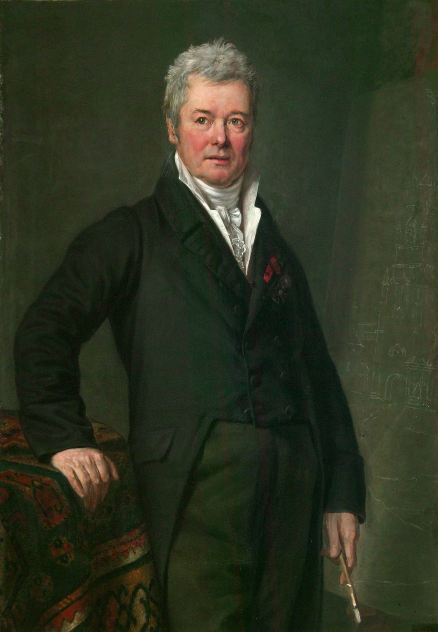 Taiteilija Fjodor Aleksejevin muotokuva 1753-1824, 1820 tekijältä Mikhail Ivanovich Terebenev