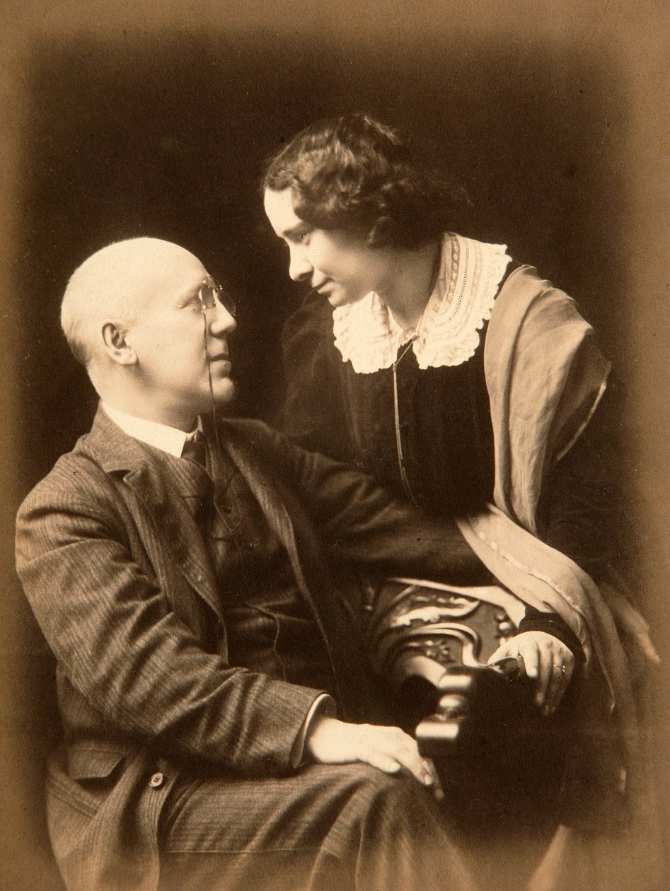 Fjodor Sologub, venäläinen runoilija vaimonsa Anastasian kanssa, 1900-luvun alku. tekijältä Mikhail Leshchinsky