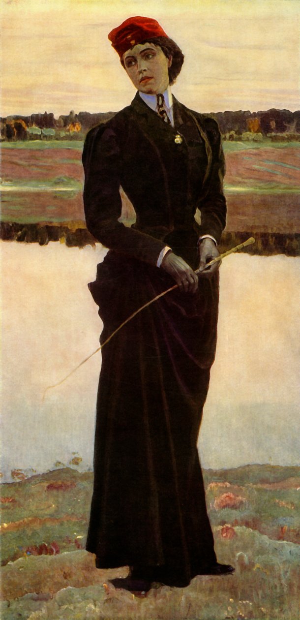 muotokuva Olga Mihailovna Nesterova-Shreterasta, taiteilijan tyttäreistä, 1906, 1965. tekijältä Mikhail Nesterov
