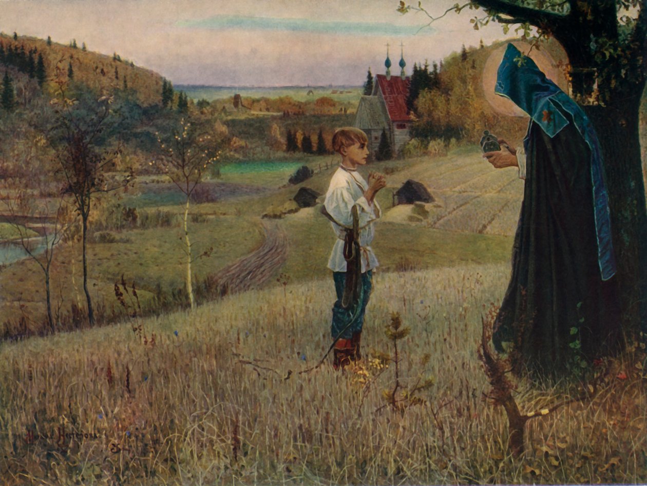 "Lapsen Bartolomeuksen unelma", 1889-1890, 1965. tekijältä Mikhail Nesterov