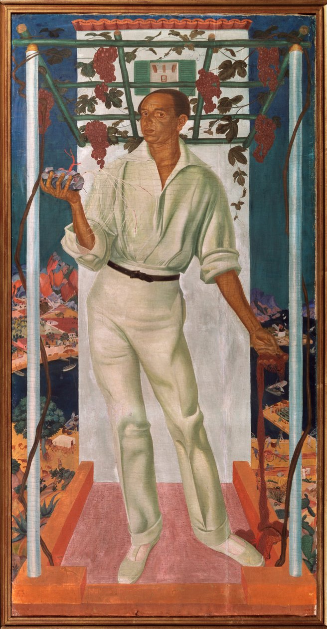 Meksikolaisen taiteilijan Roberto Montenegro Nervon (1887-1968) muotokuva (Meksikolaisen taiteilijan Roberto Montenegro Nervon muotokuva) - Aleksanteri Jevgenjevitš Jakovlevin (1887-1938) maalaus, öljy kankaalle tekijältä Mikhail Nikolayevich Yakovlev