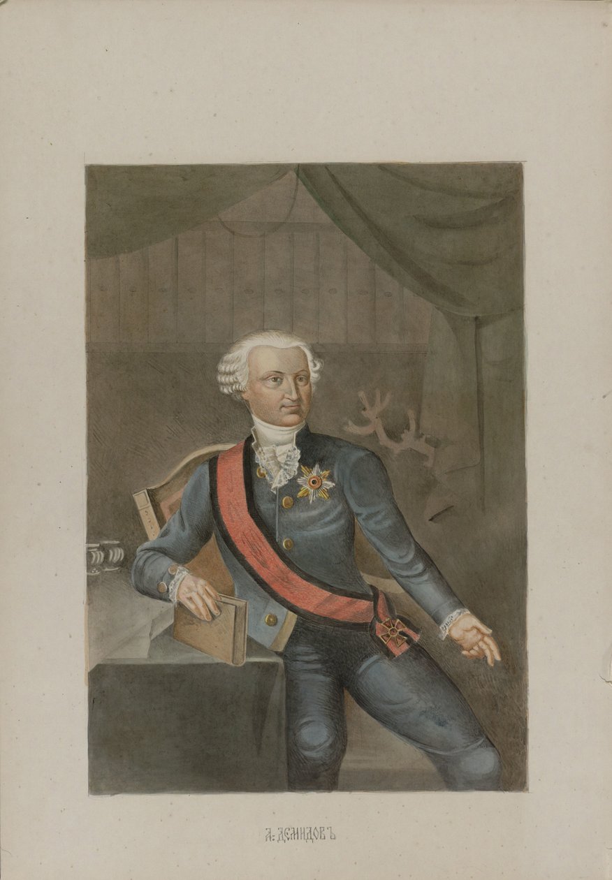 Aleksanteri Grigorjevitš Demidov 1737-1803, 1862. tekijältä Mikhail Stepanovich Znamensky
