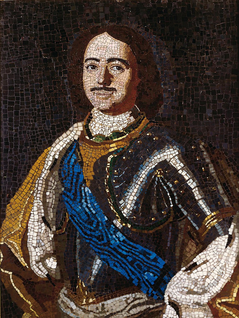 Keisari Pietari I Suuren muotokuva 1672-1725, 1754 tekijältä Mikhail Vasilyevich Lomonosov