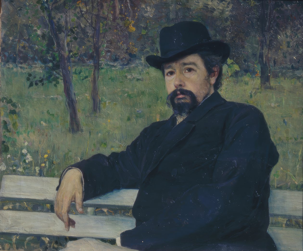 Taidemaalari Nikolai Aleksandrovits Jaroshenkon muotokuva tekijältä Mikhail Vasilyevich Nesterov