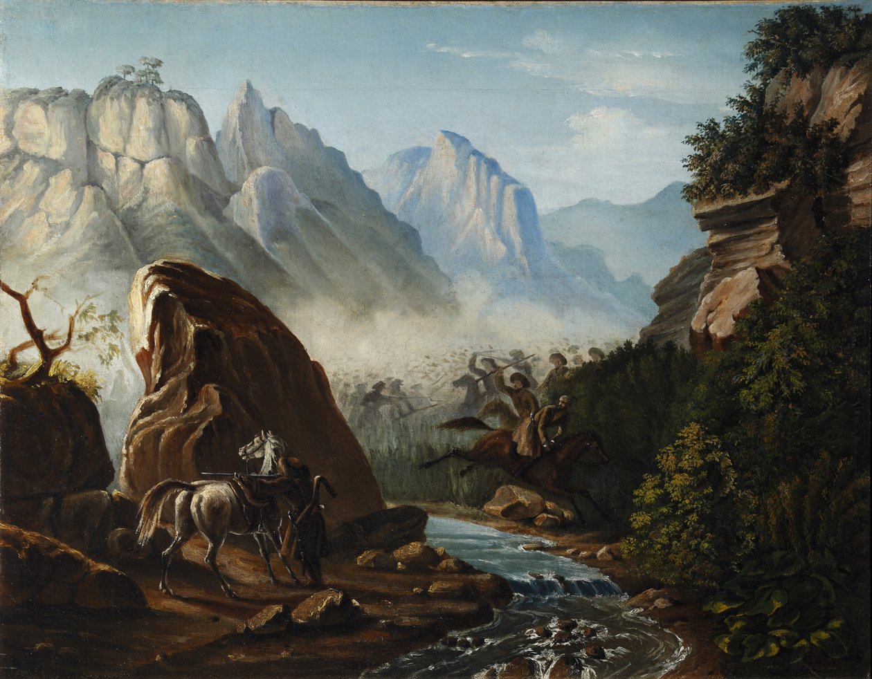 Tulitaistelu Dagestanin vuoristossa 1840-1841 tekijältä Mikhail Yuryevich Lermontov
