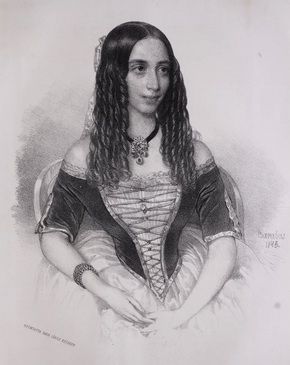 Emilia Lemoutonin muotokuva (Miklós Barabás, 1845) tekijältä Miklós Barabás